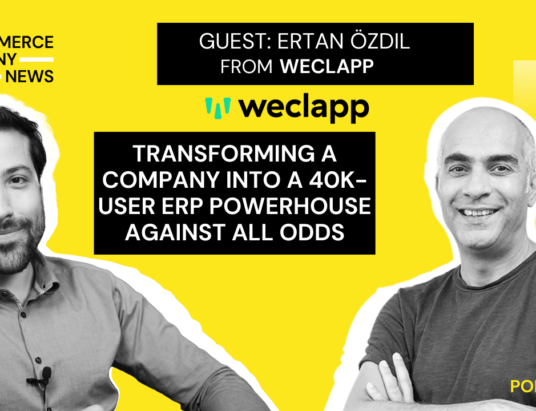 Picture showing the founder of weclapp and the host of EGN podcast about e-commerce